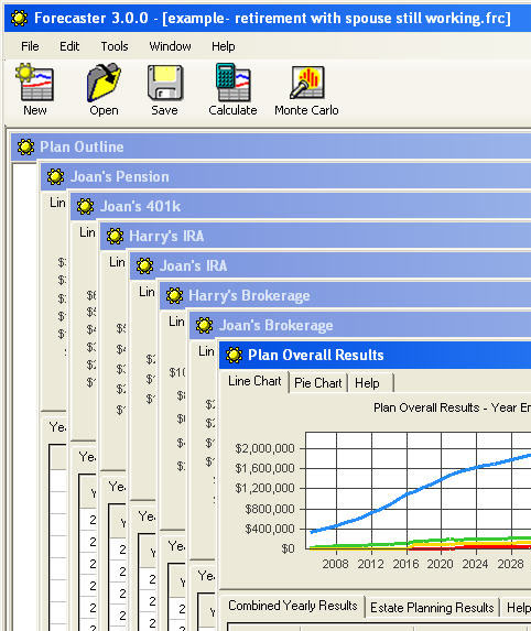 A screen shot from the Forecaster program A screen shot from the Forecaster program